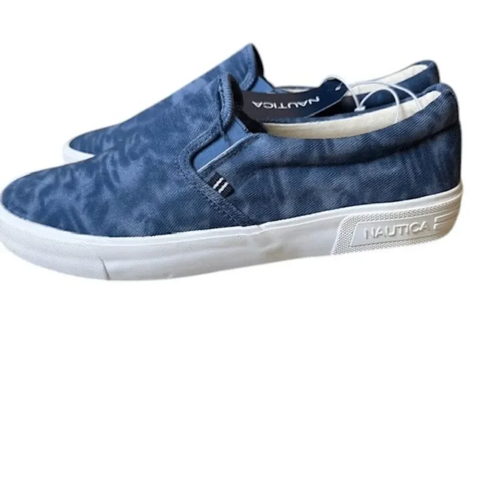 NWT Nautica Candler Slip On Shoes in Indigo Tie Dye Print Men's Size 9.5‎